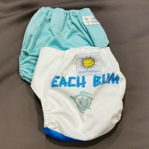 Beach Bum pocket cloth diaper set